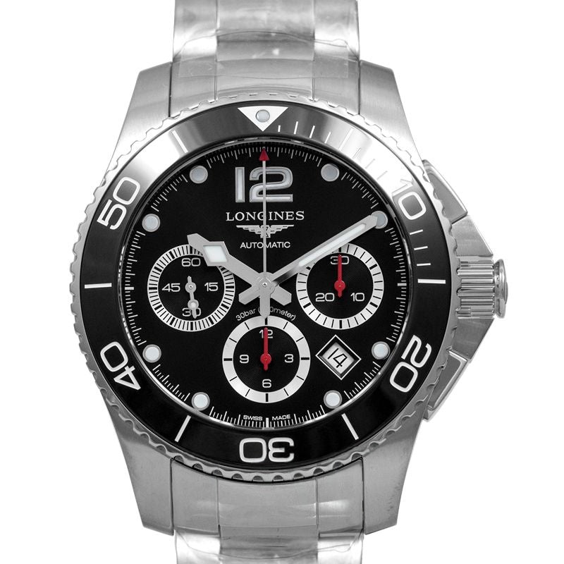 HydroConquest 43mm Black Dial in Stainless Steel L38834566