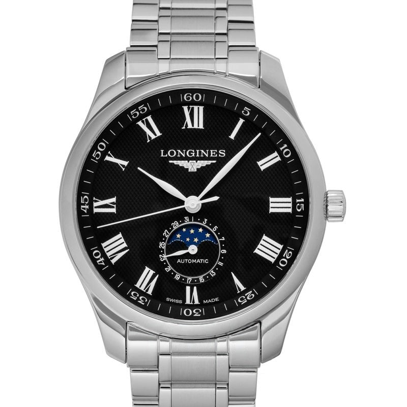 Montre Longines Master Collection - Cadran noir « grain d'orge » de 42 mm en acier inoxydable L29194516