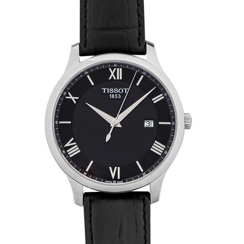 T-Classic 42 mm Black Dial in Stainless Steel T063.610.16.058.00