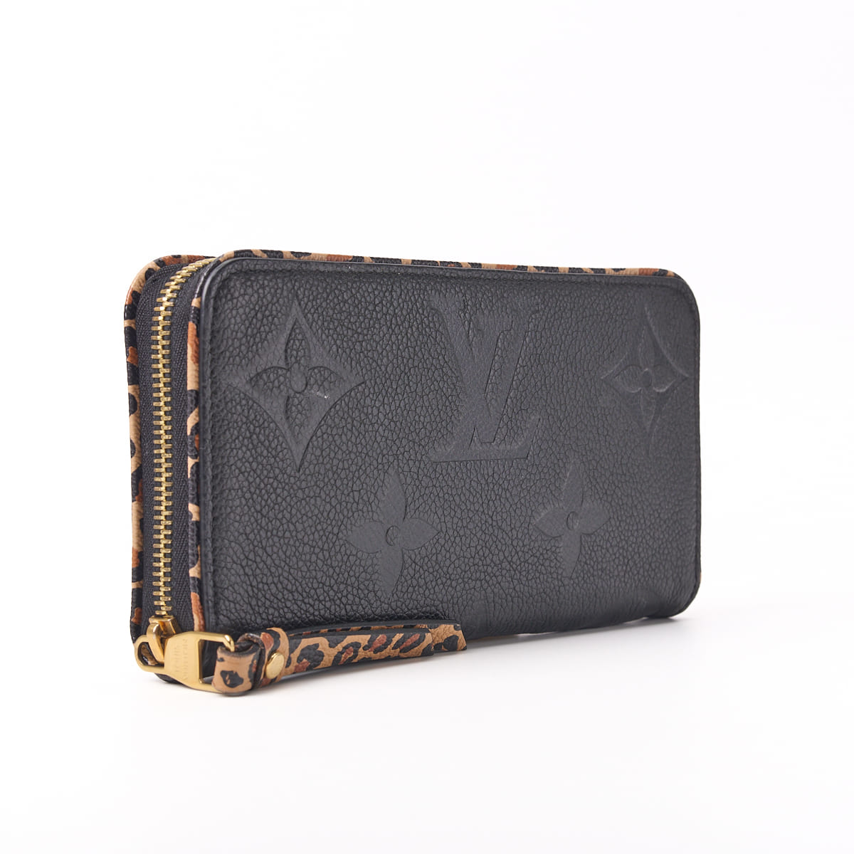 Pre-Owned Vuitton Zippy Wallet Wild At Heart Monogram Unplant Noir Black Gold-Tone Hardware Pre-Owned
