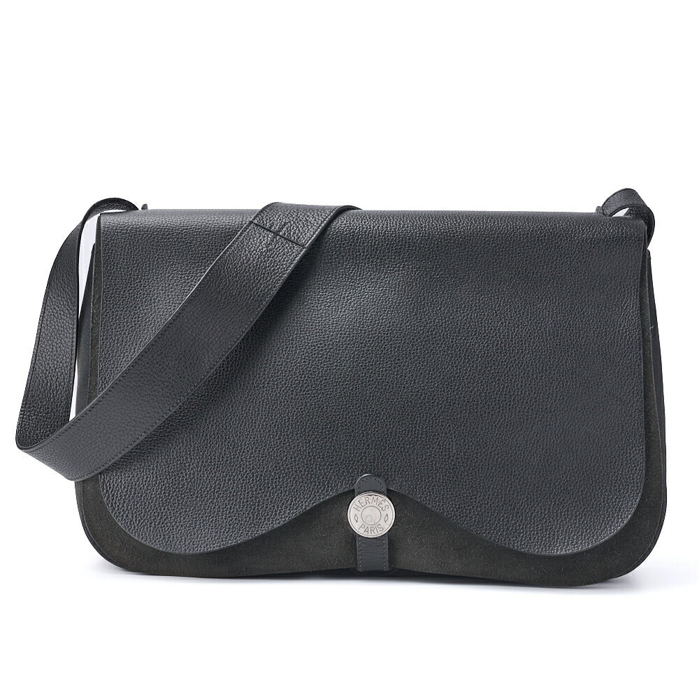 Pre-Owned Sack Colorado GM Shoulder Bag Liège Canvas Black Silver-Tone Hardware Pre-Owned