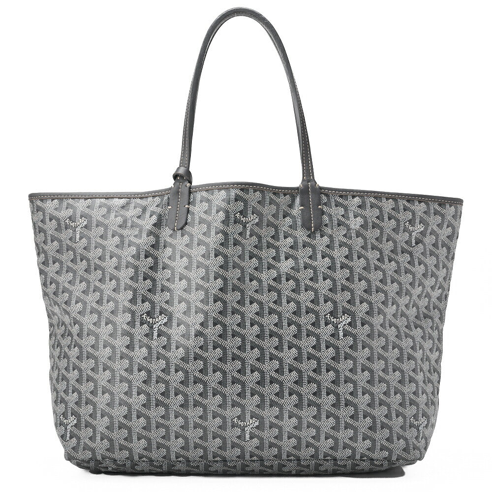Pre-Owned Saint Louis PM Tote Bag Coated Canvas Gray Silver-Tone Hardware Pre-Owned
