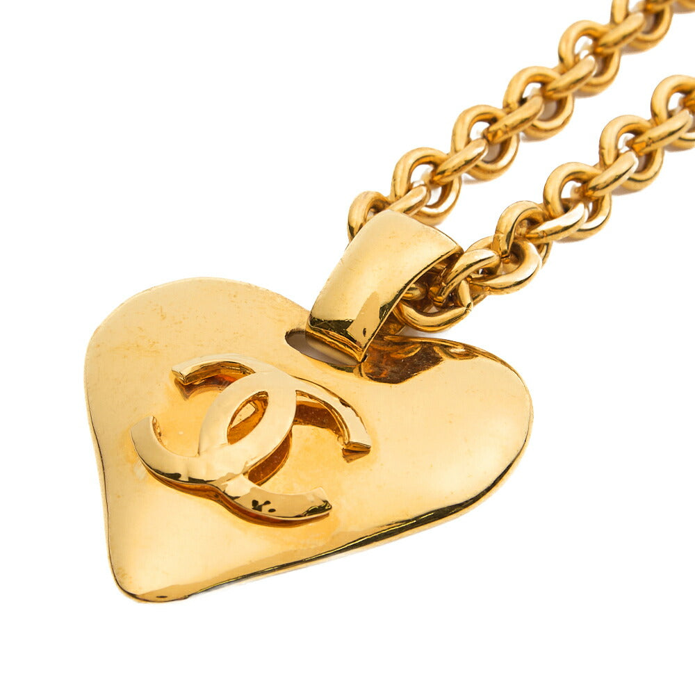 Pre-Owned Tote Bag, Coco Mark Heart, Gold Plated, Gold, Gold-Tone Hardware, Pre-Owned