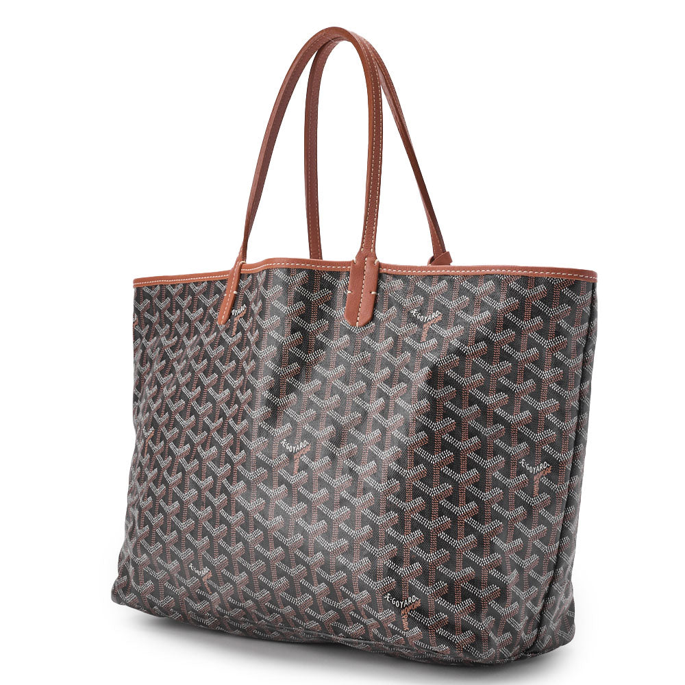 Pre-Owned Saint Louis PM Tote Bag, Coated Canvas, Black, Silver-Tone Hardware, Pre-Owned