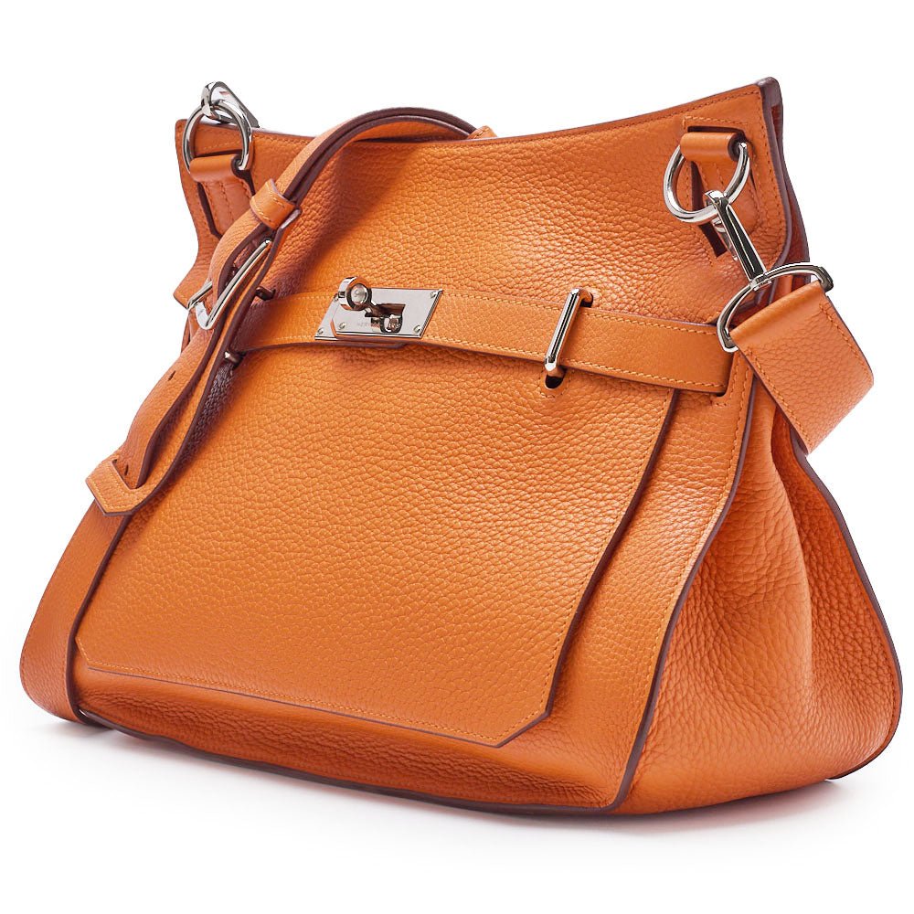 Pre-Owned Gypsiere 34 Shoulder Bag, Tryon Clemence, Orange, Silver-Tone Hardware, Pre-Owned