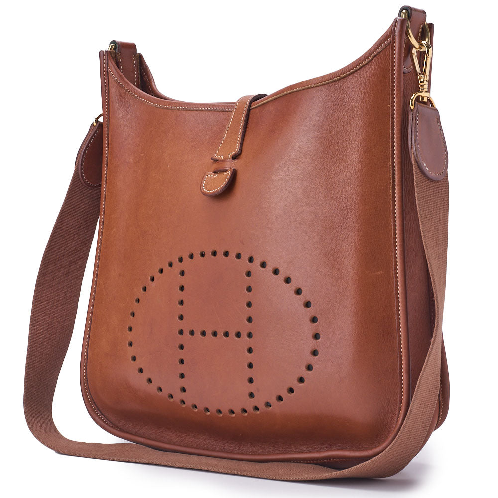 Pre-Owned Evelyn PM Shoulder Bag Swift Gold Gold-Tone Hardware Pre-Owned