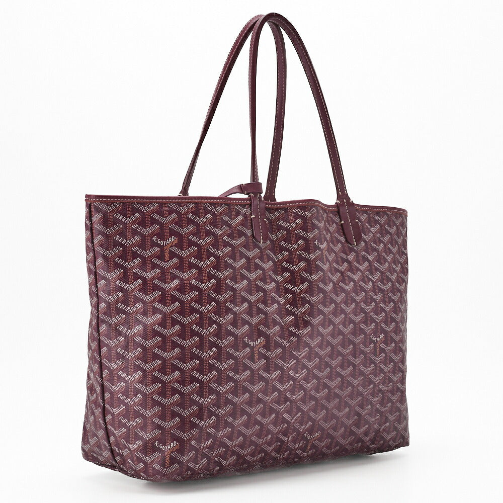 Pre-Owned Saint Louis PM Tote Bag Coated Canvas Bordeaux Silver-Tone Hardware Pre-Owned