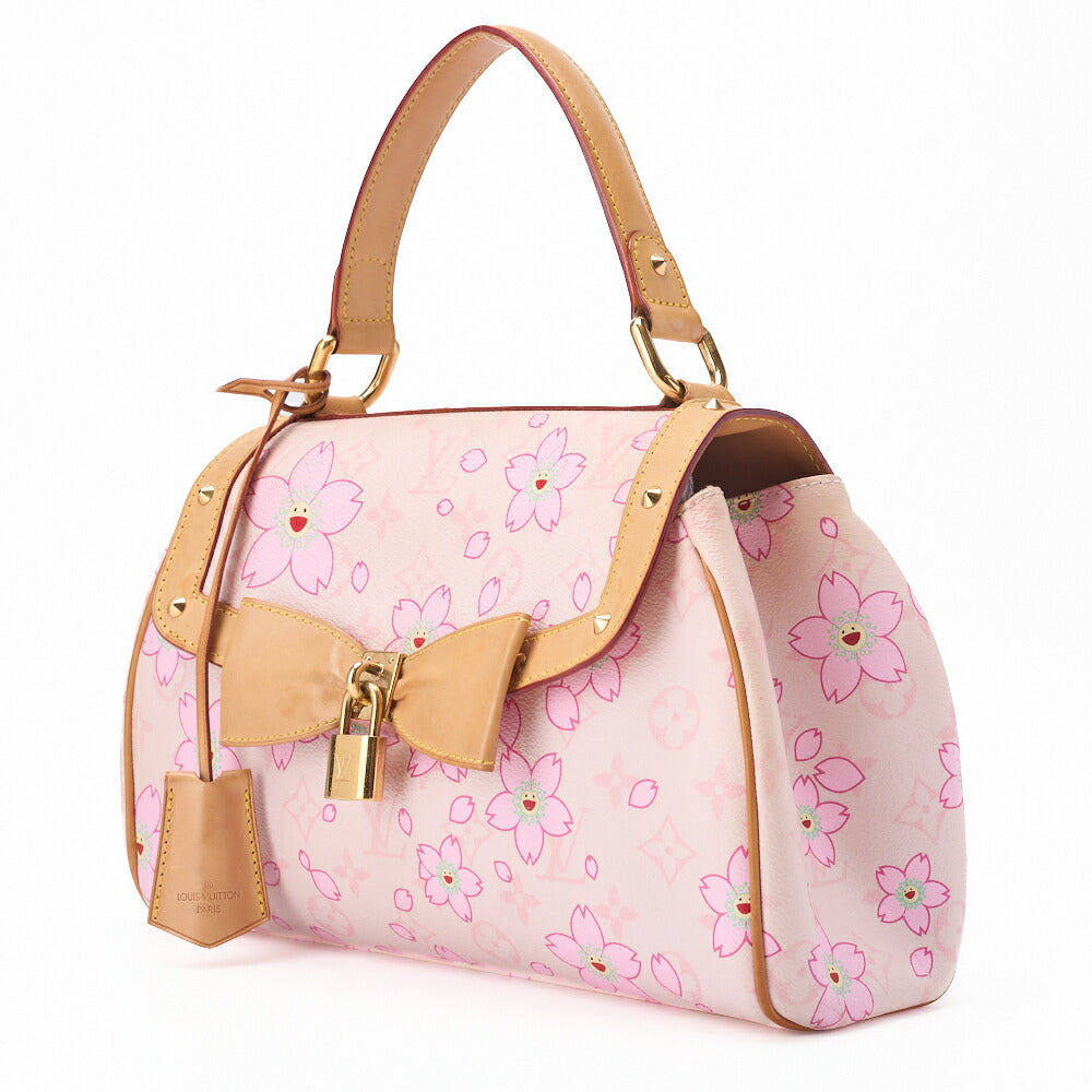 Pre-Owned Vuitton Shoulder Handbag Sac Retro PM Monogram Cherry Blossom Canvas Pink Gold-Tone Hardware Pre-Owned