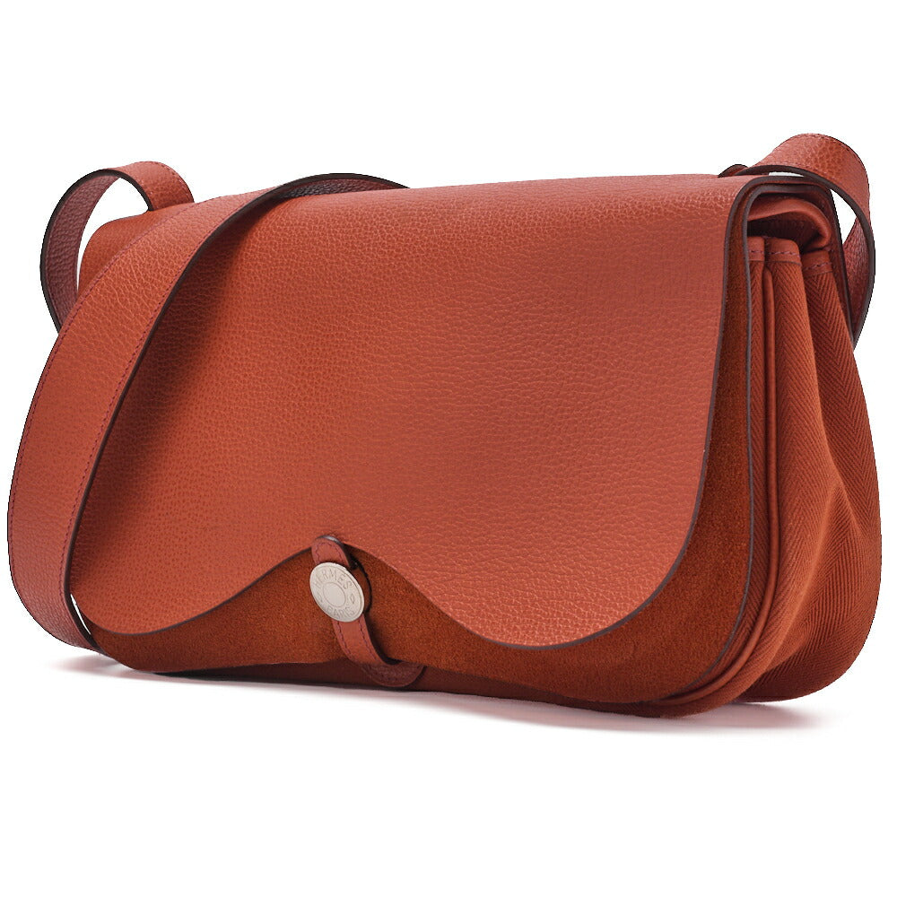 Pre-Owned Shoulder Bag Sack Colorado MM, Liège Canvas, Orange, Silver-Tone Hardware, Pre-Owned