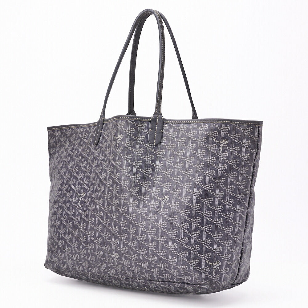 Pre-Owned Saint Louis PM Tote Bag Coated Canvas Gray Silver-Tone Hardware Pre-Owned