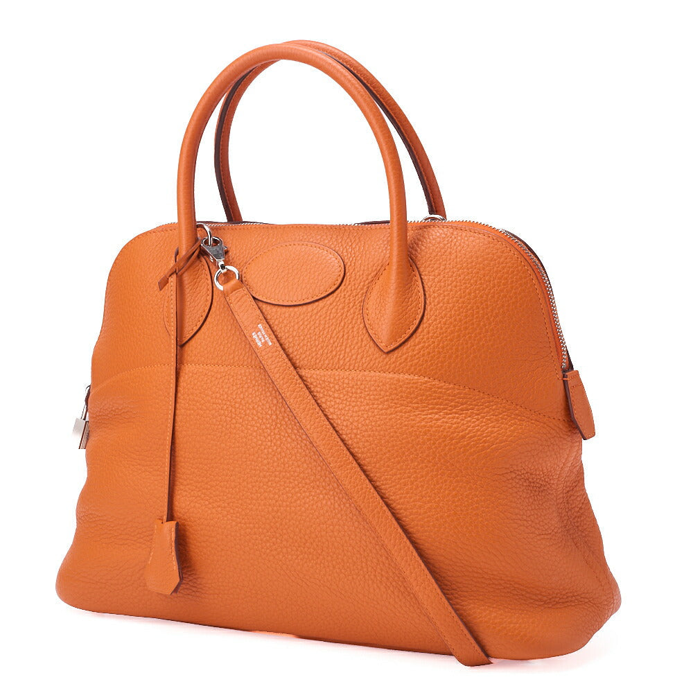 Pre-Owned Bolide 35 Handbag Shoulder Bag Tryon Clemence Orange Silver-Tone Hardware Pre-Owned