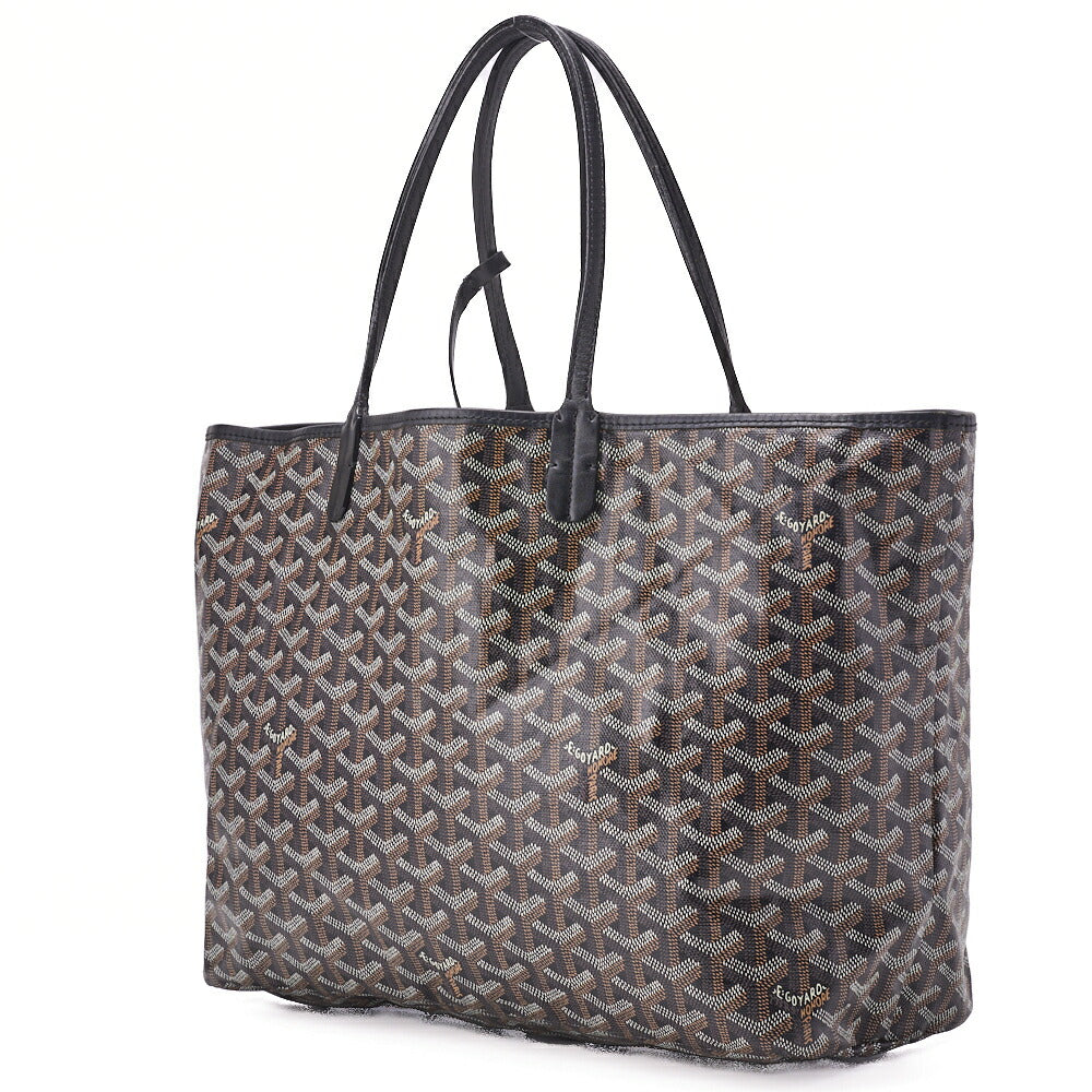Pre-Owned Saint Louis PM Tote Bag Coating Canvas Black Silver-Tone Hardware Pre-Owned