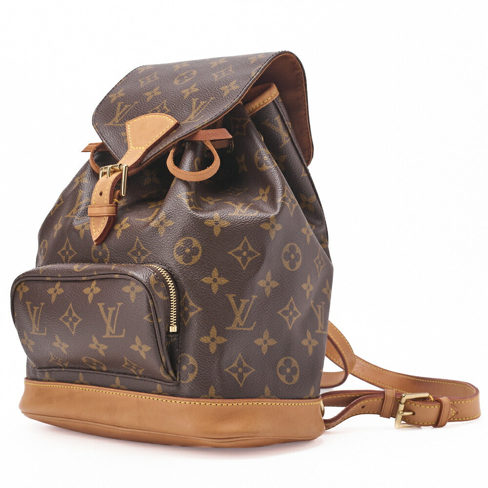 Pre-Owned Vuitton Shoulder Backpack Bag Monogram Canvas Brown Gold-Tone Hardware Pre-Owned