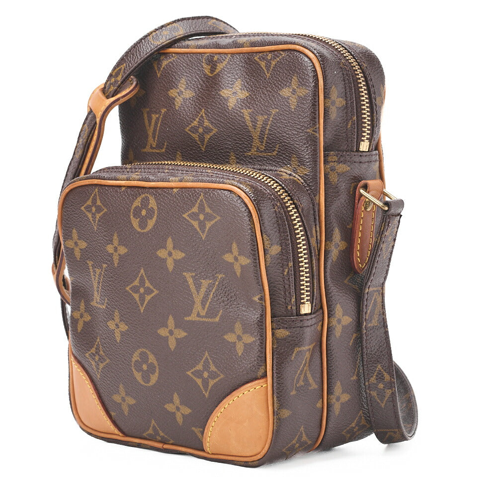 Pre-Owned Vuitton Shoulder Bag, Monogram, Canvas, Brown, Gold-Tone Hardware, Pre-Owned