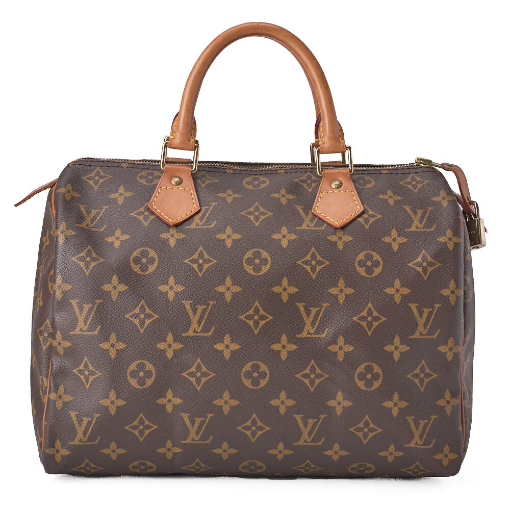 Pre-Owned Vuitton Speedy 30 Handbag, Monogram Canvas, Brown, Gold-Tone Hardware, Pre-Owned