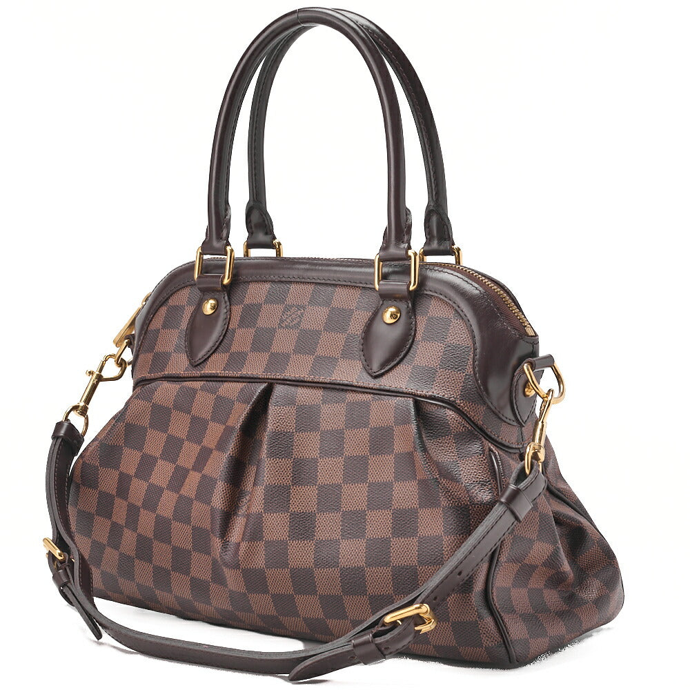 Pre-Owned Vuitton Tote Bag Damier Trevi PM Canvas Brown Gold-Tone Hardware Pre-Owned