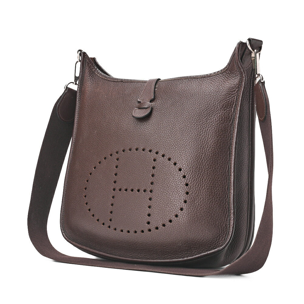 Sac bandoulière d'occasion, Evelyn PM 2 de, Tryon Clemence, marron, finitions argentées, d'occasion