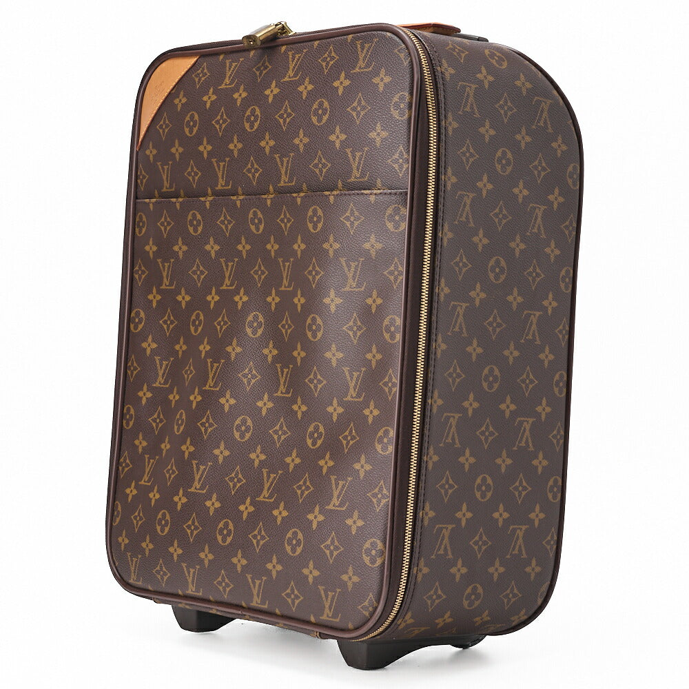 Pre-Owned Vuitton Suitcase Carry Case, Monogram, Canvas, Brown, Gold-Tone Hardware, Pre-Owned