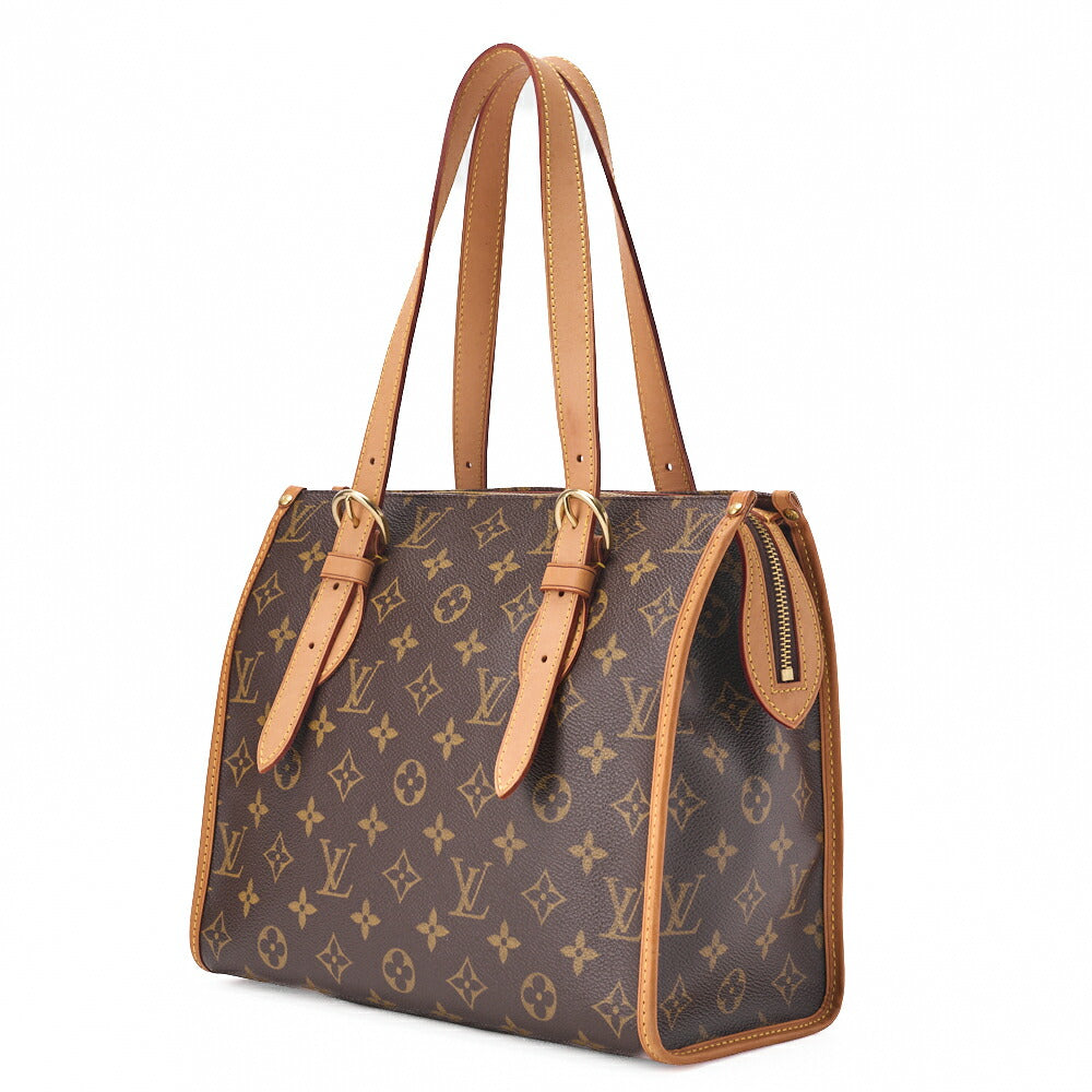 Pre-Owned Vuitton Tote Bag Monogram Popin Coolau Canvas Brown Gold-Tone Hardware Pre-Owned