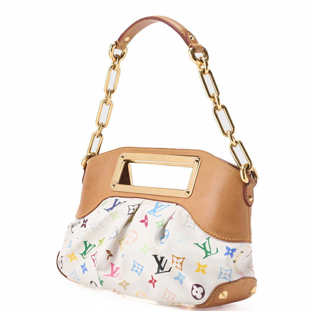 Pre-Owned Vuitton Shoulder Bag 2WAY Monogram Multicolor PVC White Gold-Tone Hardware Pre-Owned