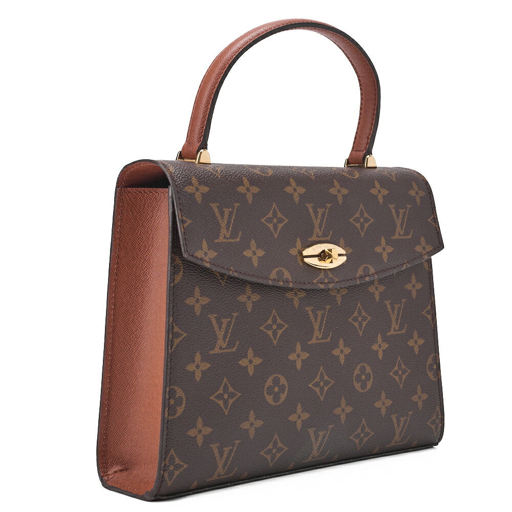 Pre-Owned Handbag Tote Bag Macadam PVC Leather Brown Gold-Tone Hardware Pre-Owned