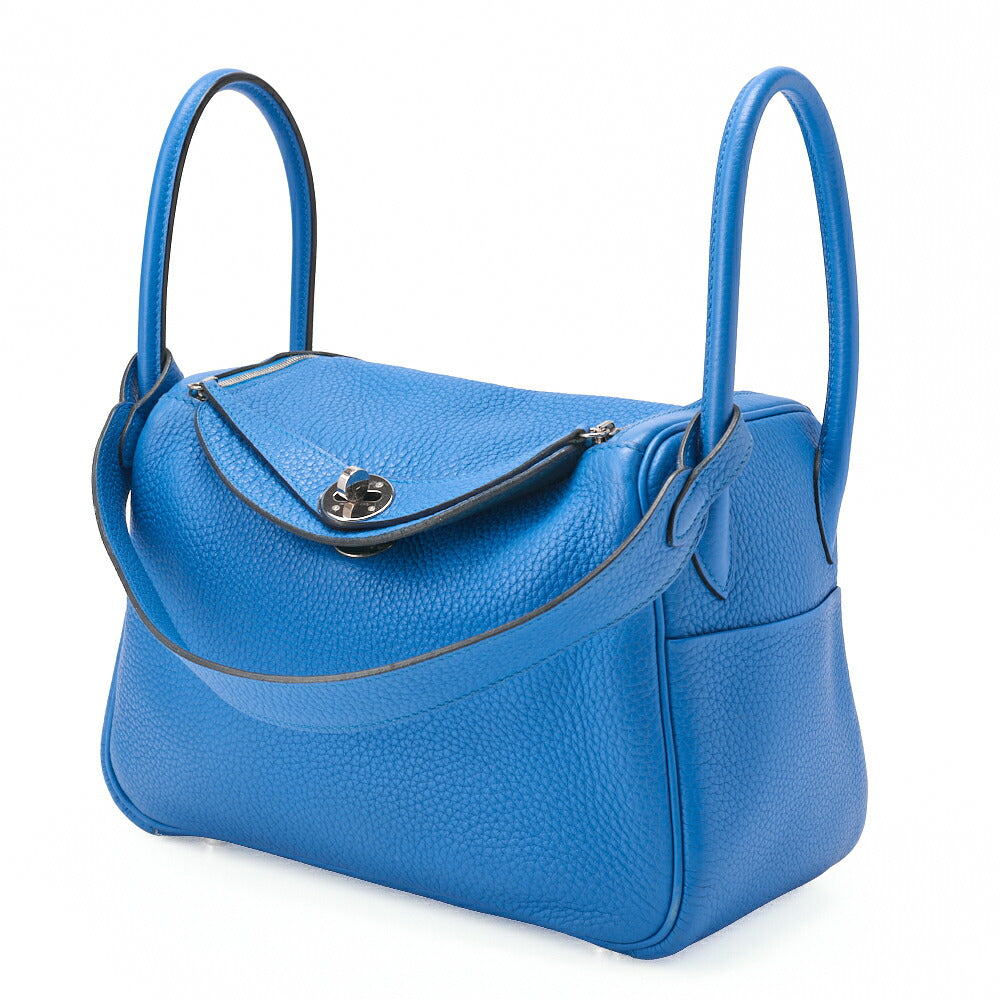 Pre-Owned Shoulder Bag Lindy 26 2WAY Tryon Clemence Blue Zanzibar Gold-Tone Hardware Pre-Owned