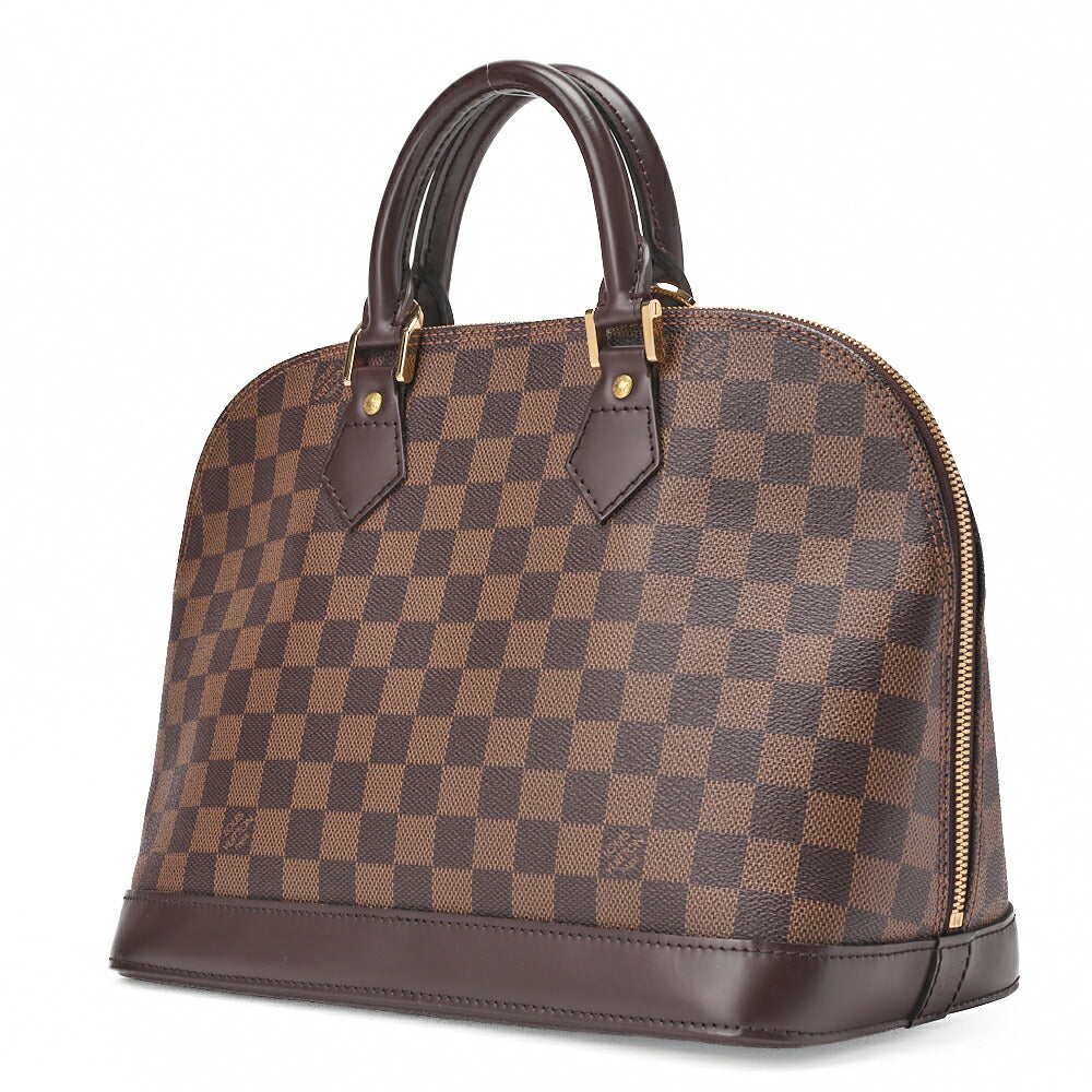 Pre-Owned Vuitton Handbag Alma PM Damier Canvas Brown Gold-Tone Hardware Pre-Owned