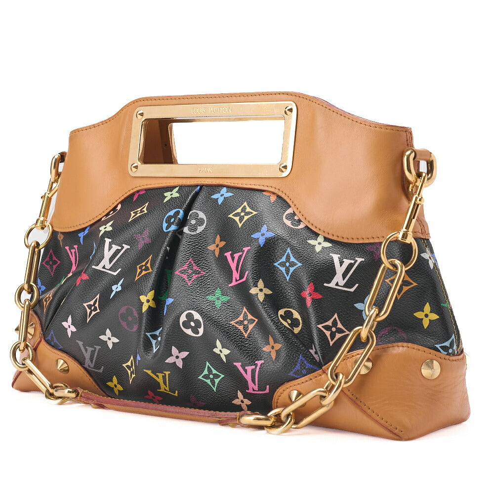 Pre-Owned Vuitton Shoulder Bag 2WAY Monogram Multicolor Canvas Noir Gold-Tone Hardware Pre-Owned