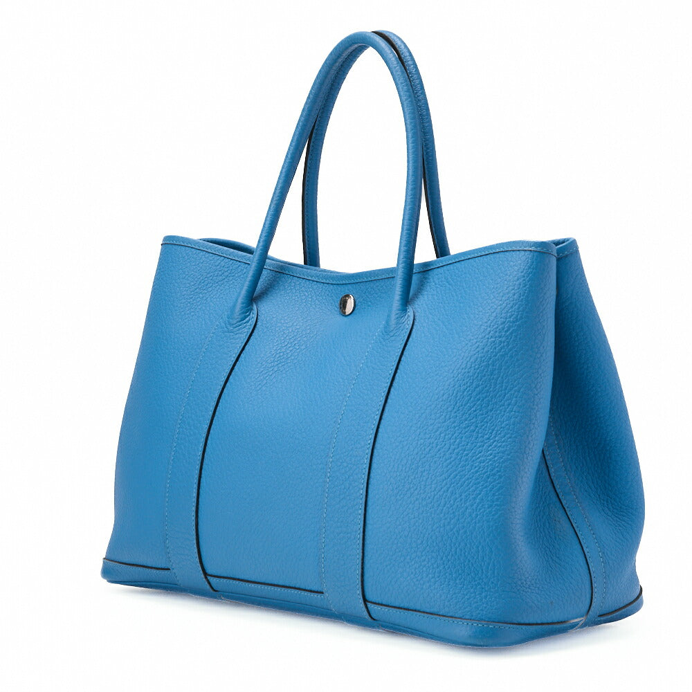 Pre-Owned Garden Party PM Tote Bag, Negonda Leather, Turquoise, Silver-Tone Hardware, Pre-Owned