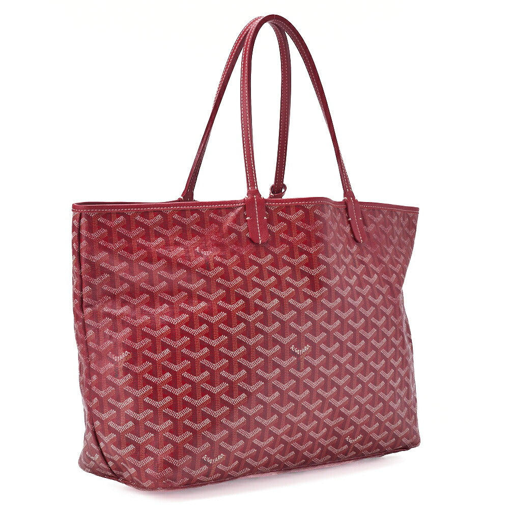 Pre-Owned Saint Louis PM Tote Bag, Coated Canvas, Red, Silver-Tone Hardware, Pre-Owned
