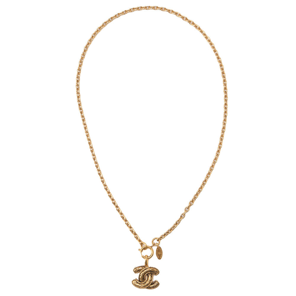 Collier d'occasion, Coco Mark Matelasse, plaqué or, or, finitions dorées, d'occasion