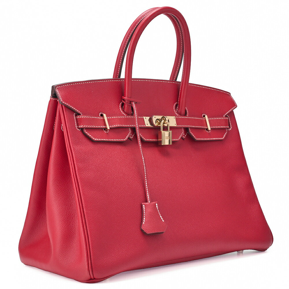 Pre-Owned Birkin 35 Handbag Epson, Rouge Cazak × Corveil Red, Gold-Tone Hardware, Pre-Owned