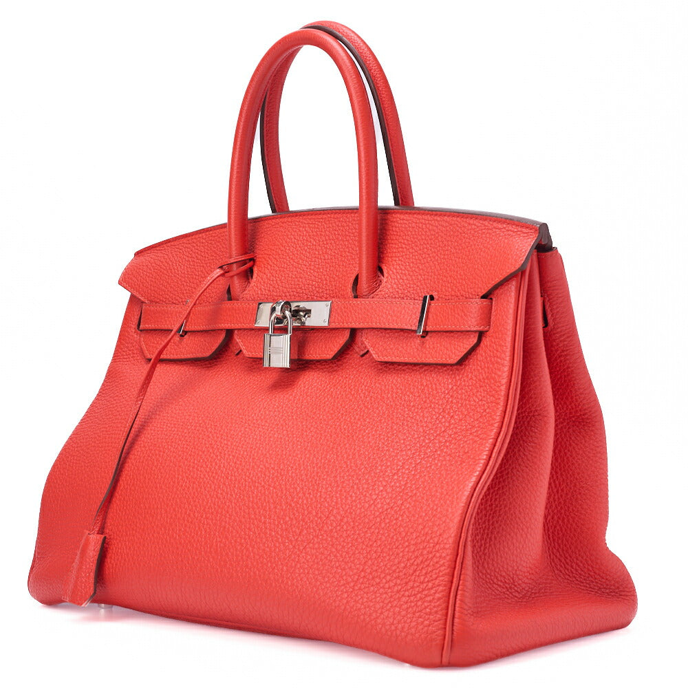 Pre-Owned Birkin 35 Handbag Tryon Rose Jaipur Silver-Tone Hardware, Pre-Owned