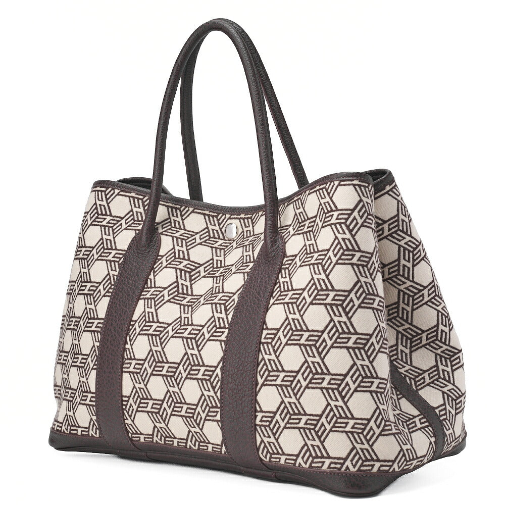 Pre-Owned Garden Party PM Tote Bag Toal Assault Brown Silver-Tone Hardware, Pre-Owned