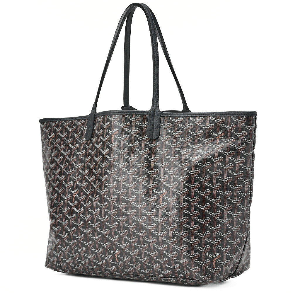 Pre-Owned [] Saint-Louis PM Tote Bag Coated Canvas Black Silver-Tone Hardware, Pre-Owned