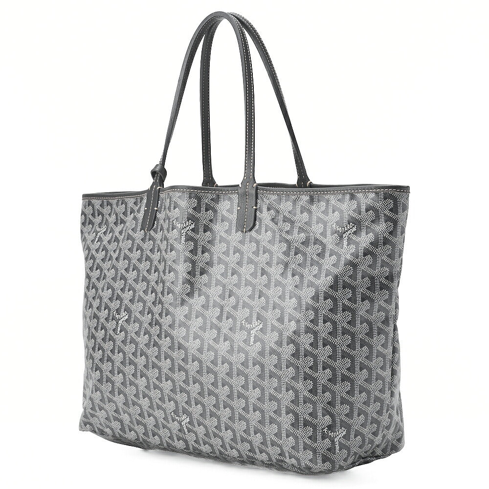 Pre-Owned [] Saint-Louis PM Tote Bag Coated Canvas Gray Silver-Tone Hardware, Pre-Owned