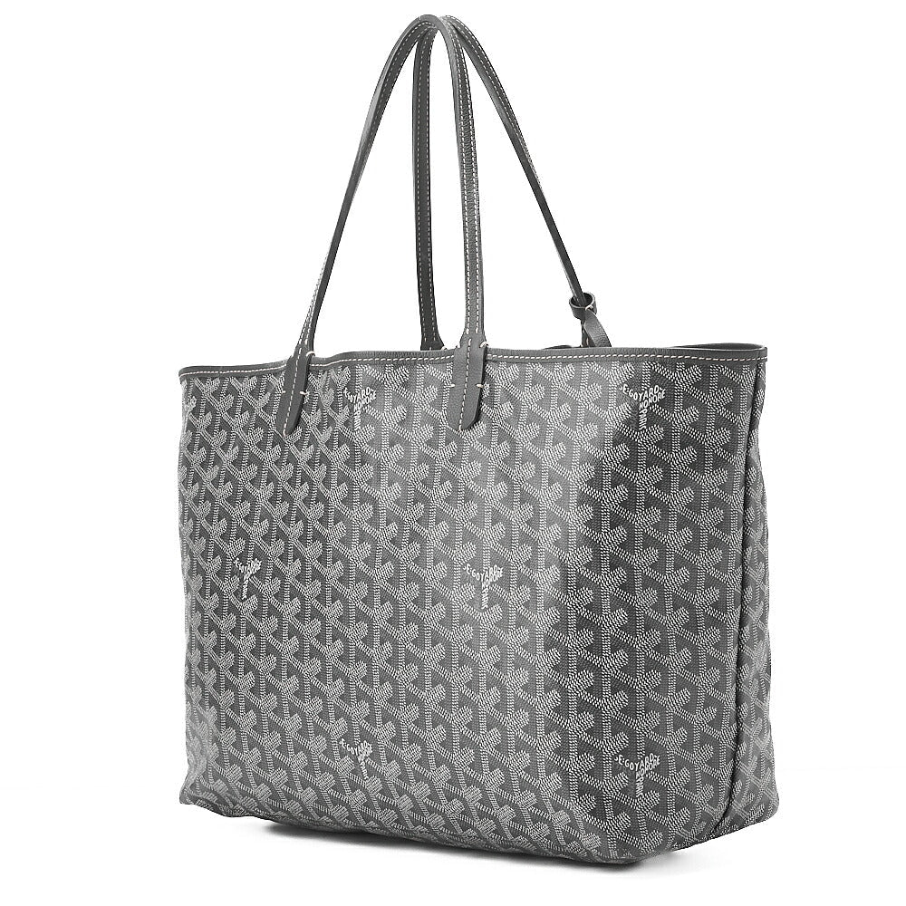 Pre-Owned [] Saint-Louis PM Tote Bag Coated Canvas Gray Silver-Tone Hardware, Pre-Owned