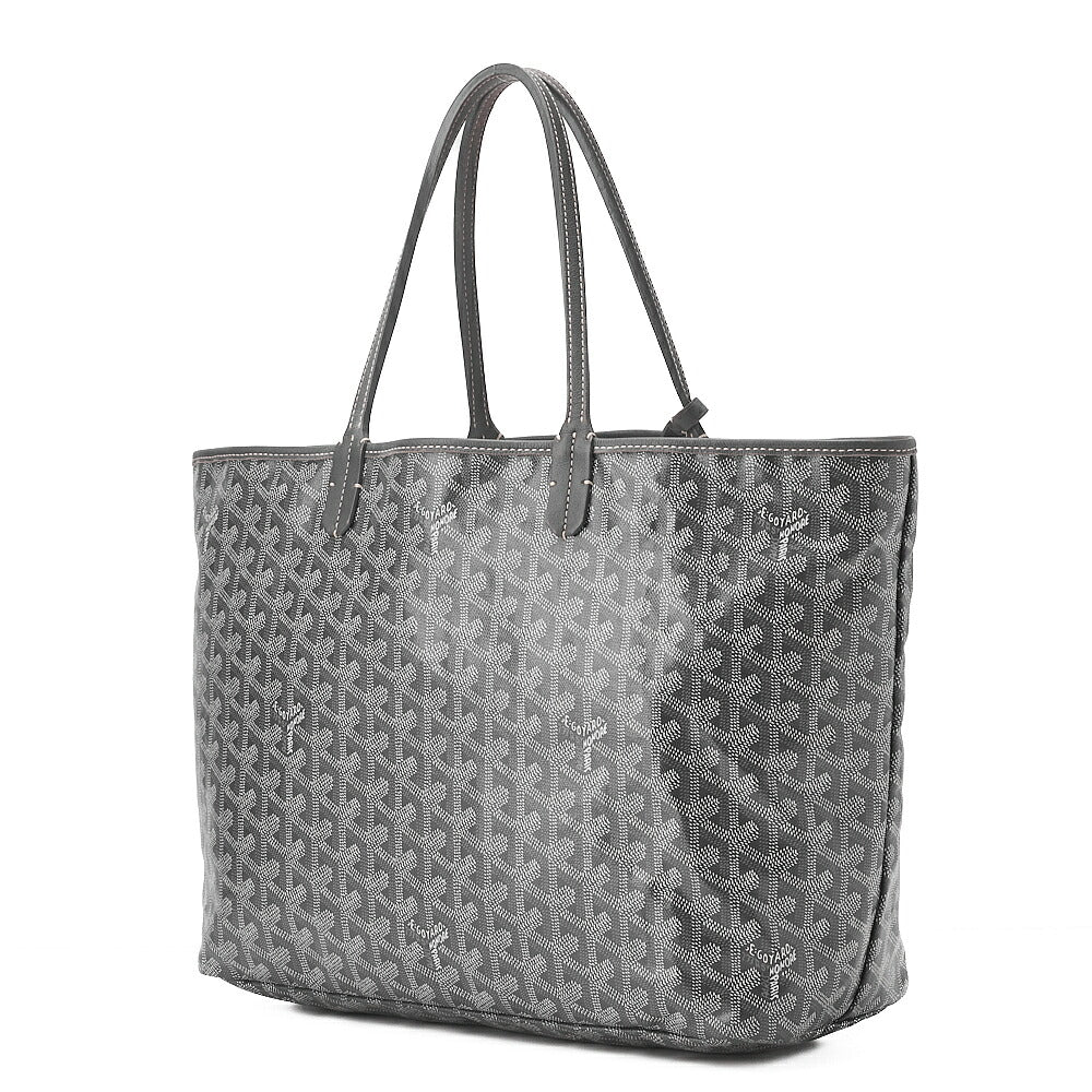 Pre-Owned [] Saint-Louis PM Tote Bag Coated Canvas Black Silver-Tone Hardware, Pre-Owned
