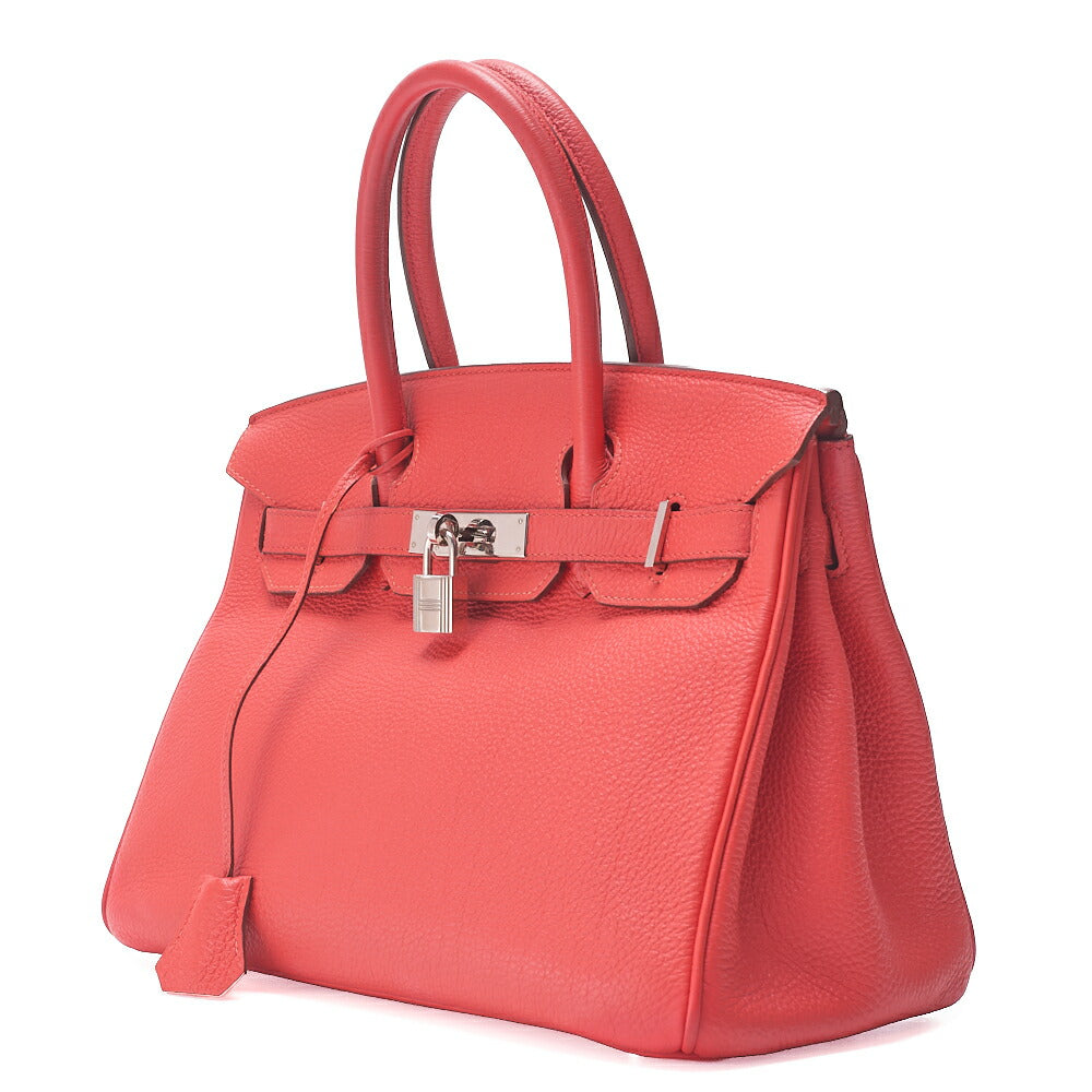 Pre-Owned Birkin 30 Handbag Togo RoseJaipur RoseJaipur Silver-Tone Hardware, Pre-Owned