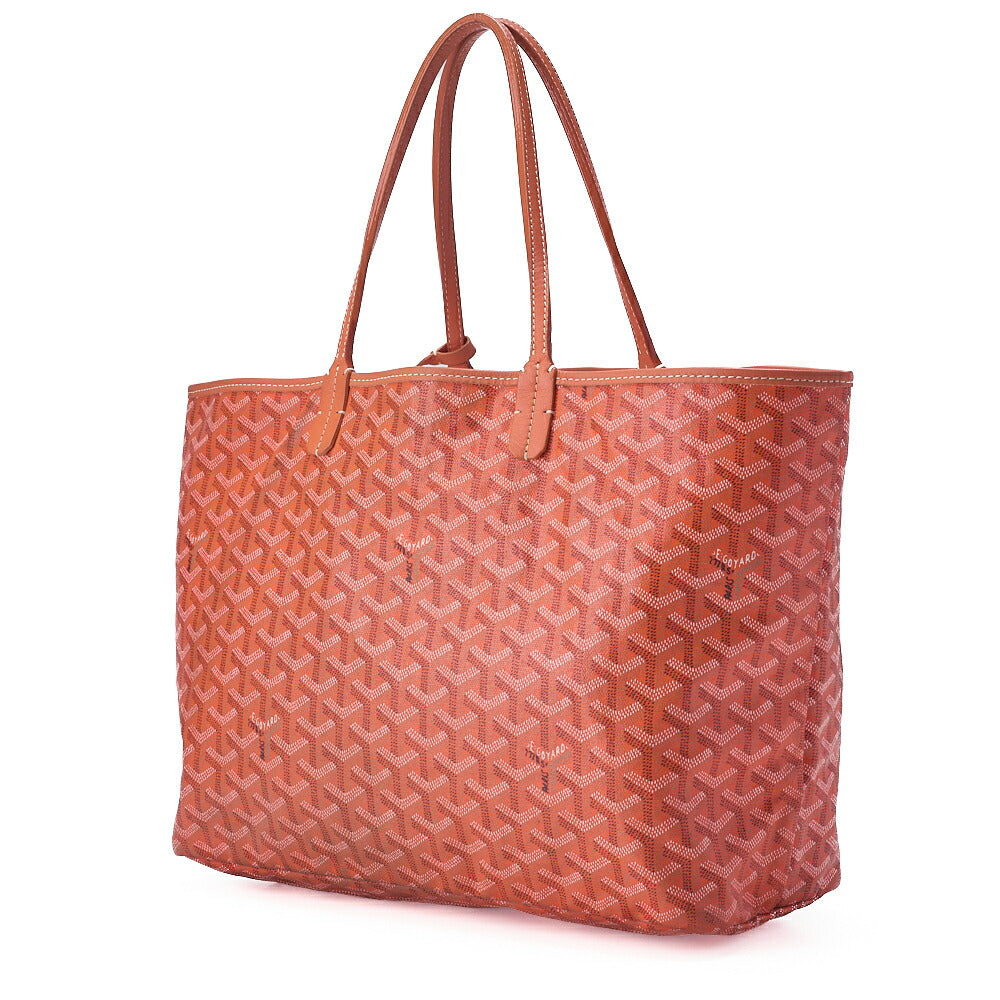 Pre-Owned [] Saint-Louis PM Tote Bag Coated Canvas Orange Silver-Tone Hardware, Pre-Owned