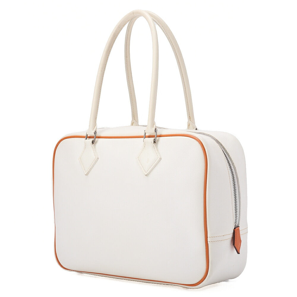 Pre-Owned Bloom 28 Tote Bag Epson White x Orange Silver-Tone Hardware, Pre-Owned