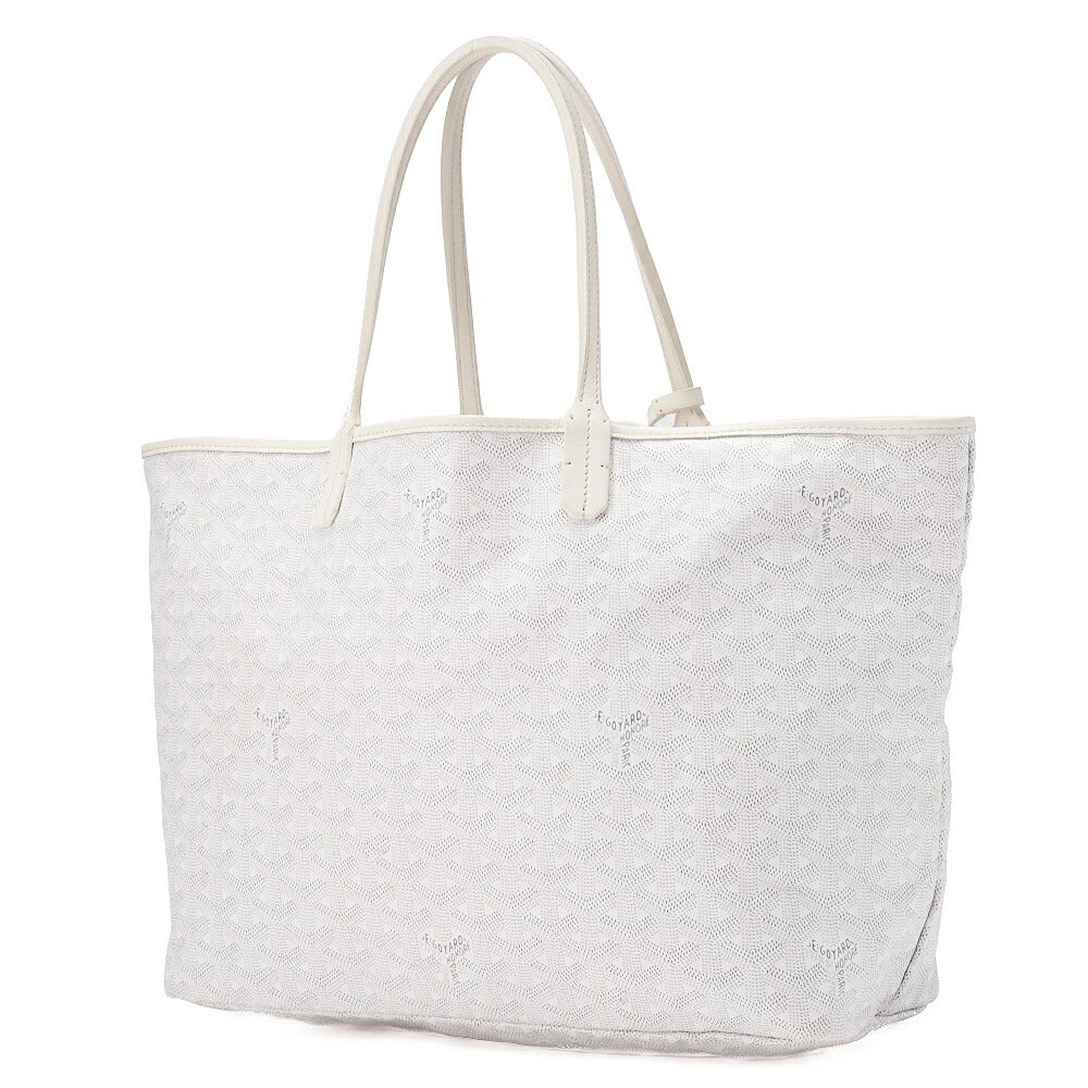 Pre-Owned [] Saint-Louis PM Tote Bag Coated Canvas White Silver-Tone Hardware, Pre-Owned