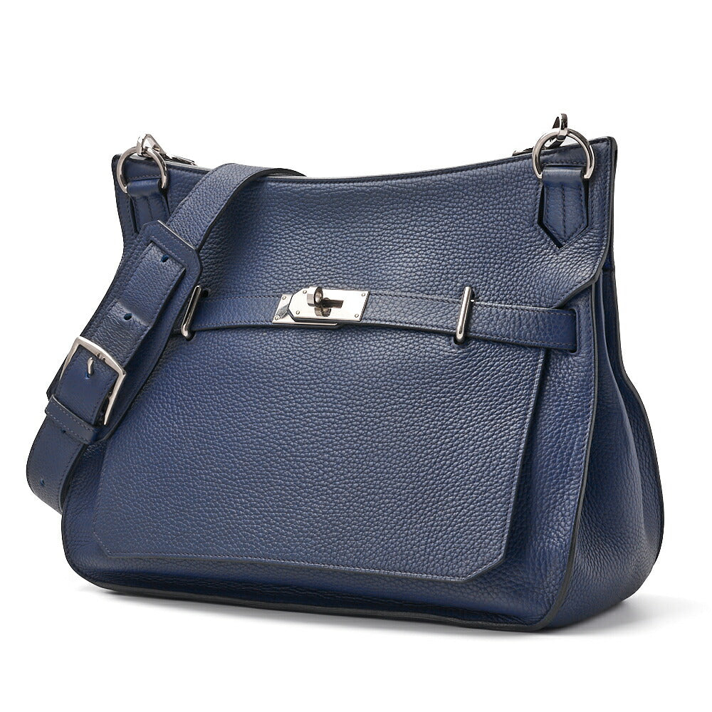 Gebrauchte Gypsiere 34 Schultertasche Tryon Clemence Blau Saphir Silberfarbene Hardware Gebraucht