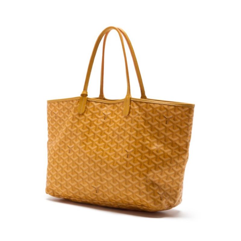 Pre-Owned Saint Louis PM Tote Bag Coated Canvas Yellow Silver-Tone Hardware Pre-Owned
