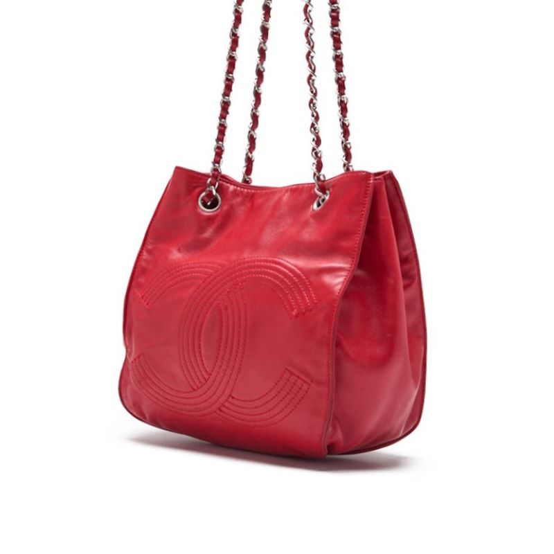 Sac bandoulière d'occasion, cordon de serrage, cuir d'agneau, noir, finitions dorées.