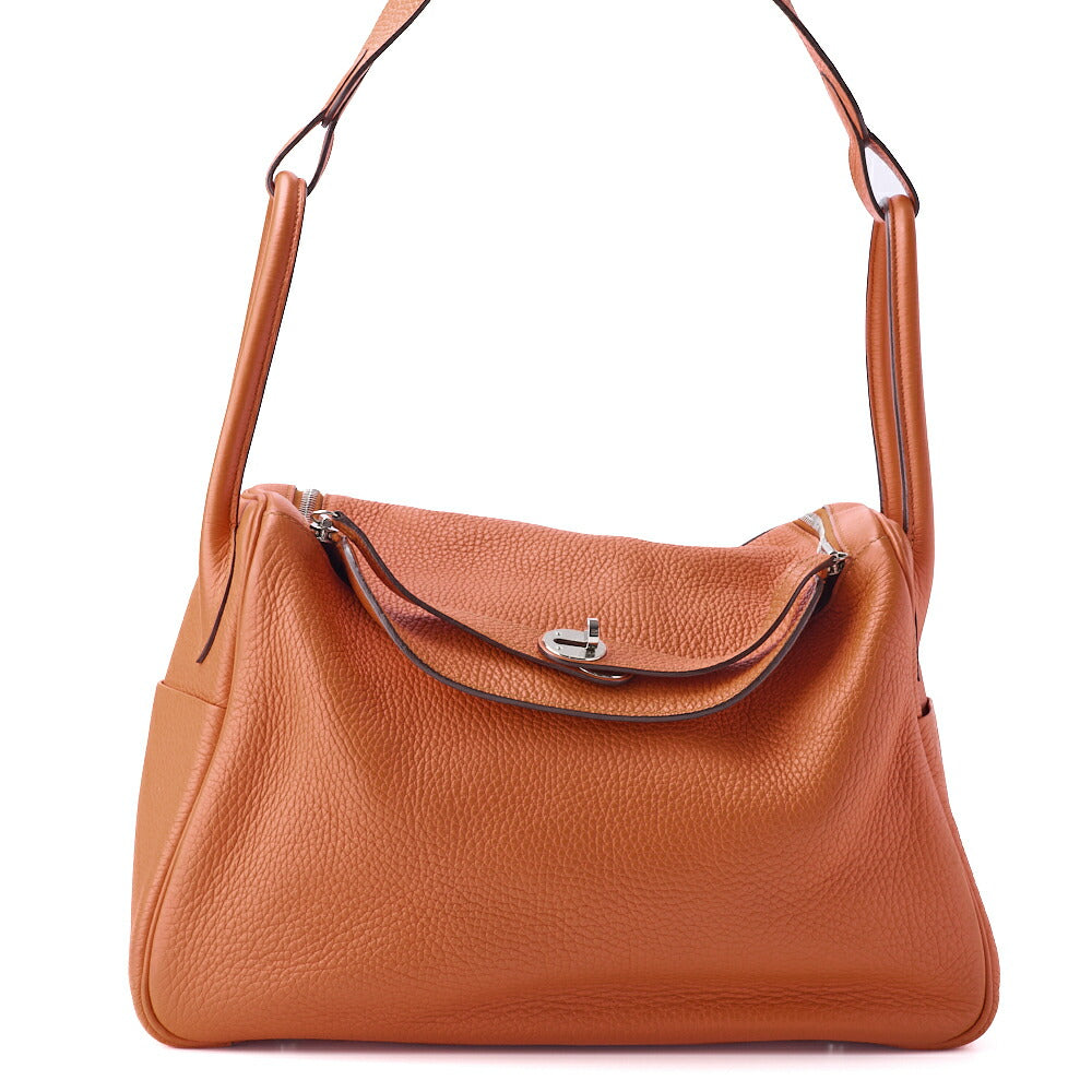 Pre-Owned Lindy 34 Shoulder Bag Tryon Clemence Orange Poppy Silver-Tone Hardware Pre-Owned
