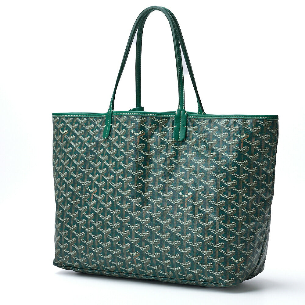 Pre-Owned Saint Louis PM Tote Bag, Coated Canvas, Green, Silver-Tone Hardware, Pre-Owned