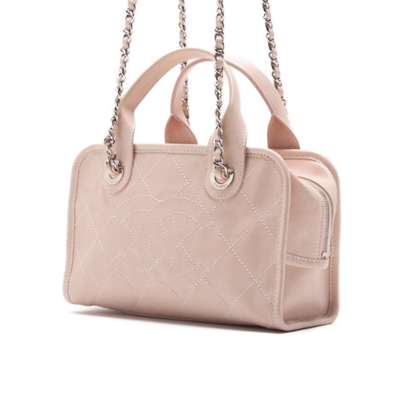 Sac à main d'occasion Matelasse Coco Mark 2WAY Caviar Skin Rose Quincaillerie argentée D'occasion