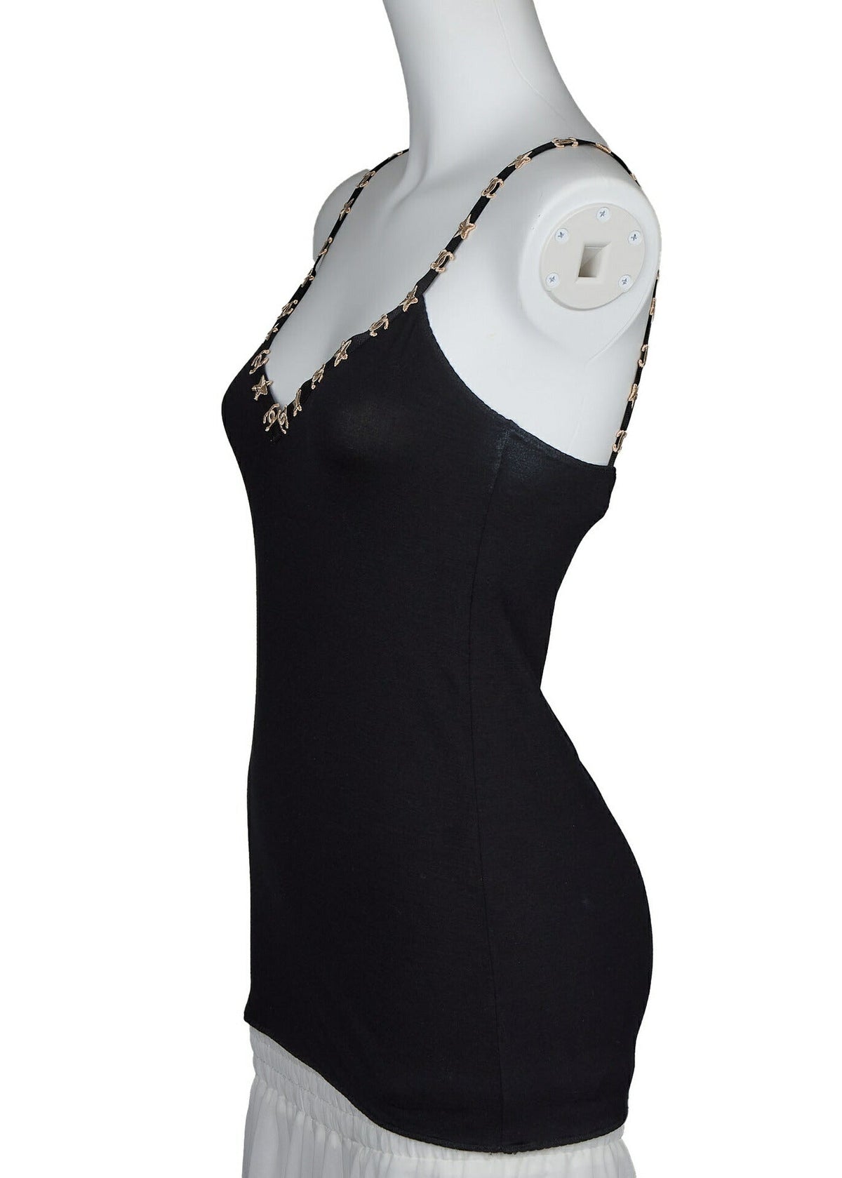 Pre-Owned Camisole T-Shirt, Coco Mark Star, Black, Pre-Owned