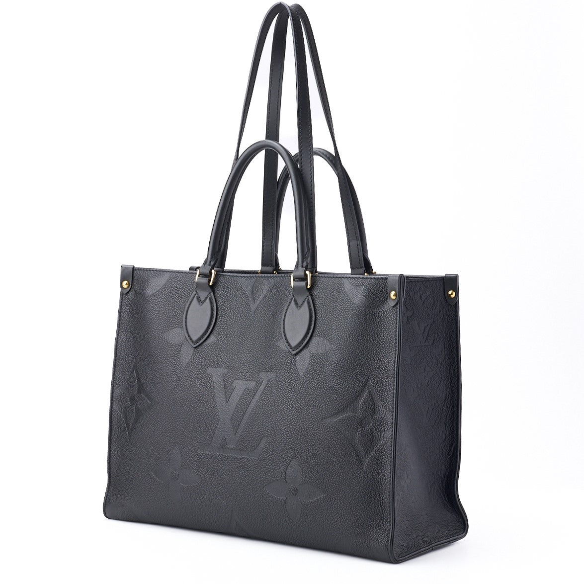 Pre-Owned Vuitton Shoulder Tote Bag 2WAY Monogram Unplanted Leather Black Gold-Tone Hardware Pre-Owned